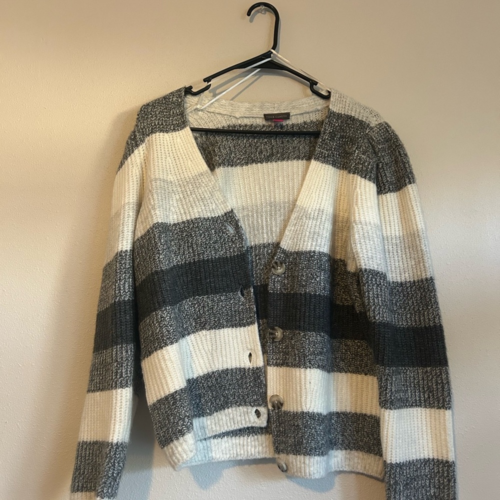 Cute Striped Grey Cardigan